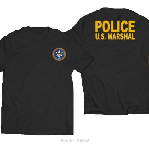 Funny New Us United States Marshal Police Military Special Force Department T-Shirt Men Cotton Tees Streetwear