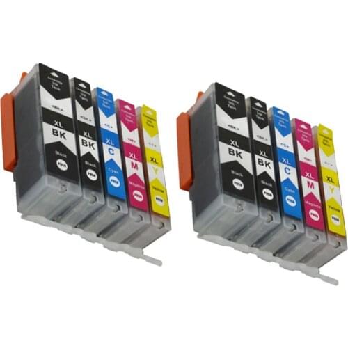 YLC 10pk 5colors PGI550 PGI-550 CLI-551 compatible ink cartridge for Canon IP7250 MG5450 MX925 MG5550 MG6450 MG5650 MG6650 MX725