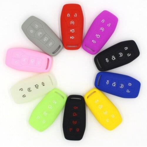 Key Case for Ford Taurus Edge F-series F150 F250 Silicone The Protection Remote Car Key Case Cover Multi-colour