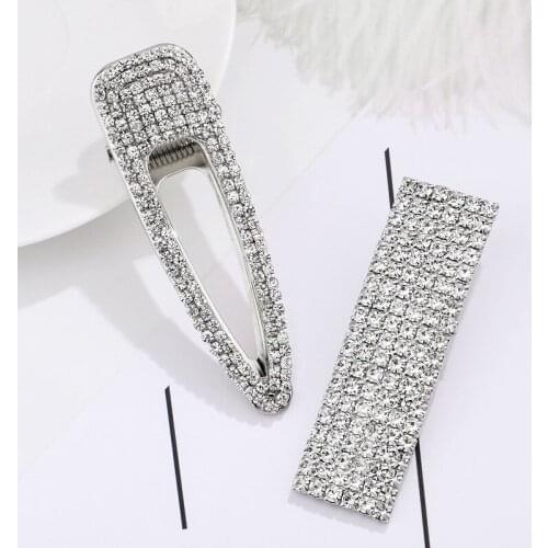 Korean sparlking rhinestone crystal hairclips hairgrips hairpins barrettes headwear hair grips pins Bijoux Jewelry Accessories