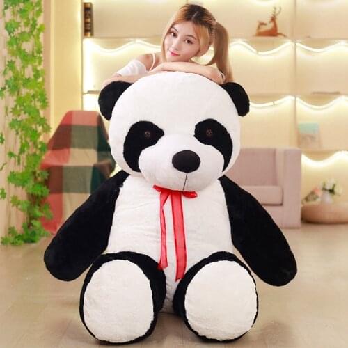 Cute 80/100CM Baby Big Giant Panda Bear Plush Stuffed Animal Doll Animals Toy Pillow Cartoon Kawaii Dolls Girls Gifts