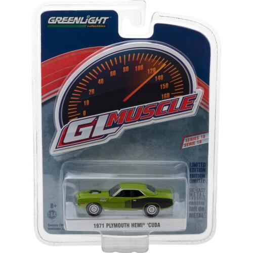 GreenLight 1:64 1971 Plymouth Hemi 'Cuda Alloy model car Metal toys for childen kids diecast gift
