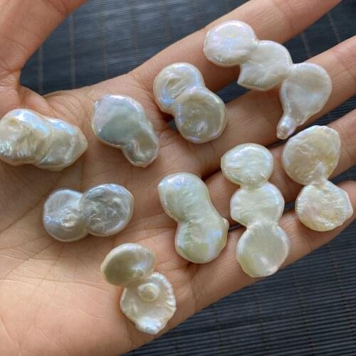1PCS Natural Baroque Pearl Beads No Holes DIY Fashion Jewelry, Making Baroque Earrings Necklace Charms for Jewelry Making Bulk