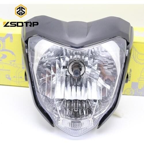 Free shipping ZSDTRP Black Red Blue gray Motorcycle Head light headlamp comp with lamp case for Yamaha FZ 16 many racing motor