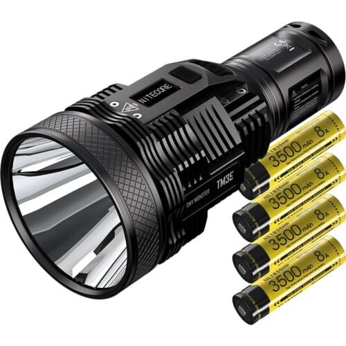 NITECORE TM39 Lite OLED Screen Searchlight SBT-90 GEN2 White light Flashlight max 5200LM beam throw 1500M Rechargeable Torch