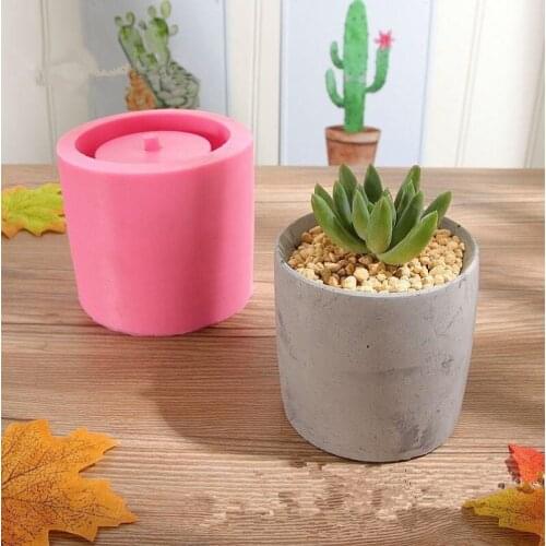 New Arrival Fair-faced Concrete Flower Pot Mold Cement Pork Round Silicone Sold Dropshipping