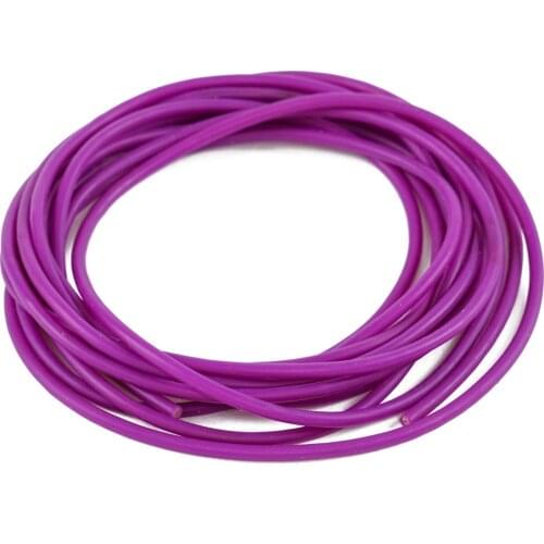 New 3m/6m Purple Hollow Pole Elastic Inner Outer Diameter 0.7-2.6mm Fishing Lines Retention Rope Latex Tube Fishing Tackles