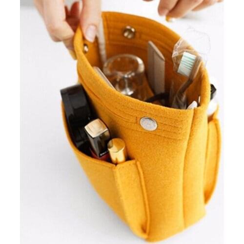 Organizer Insert Bag Women Felt Travel Insert Organizer Handbag Purse Large Liner Lady Makeup Cosmetic Bag Cheap Female Tote