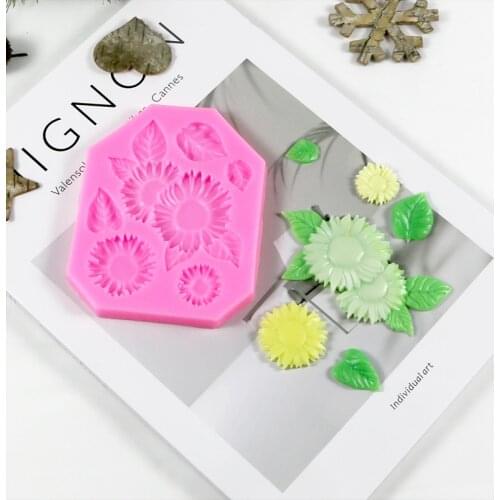 P1406 sunflower silicone aromatherapy flip sugar chocolate baking cake decoration DIY dry pace