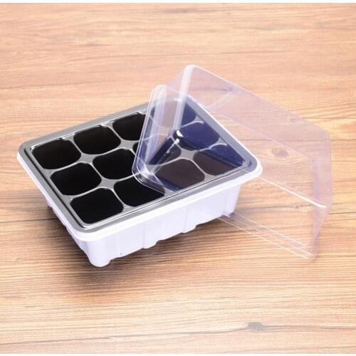 6/12 Cells Plastic Nursery Pots Nursery cultivation Pots Garden Plant Seedling Tray Germination Box with Cover Gardening Supplie