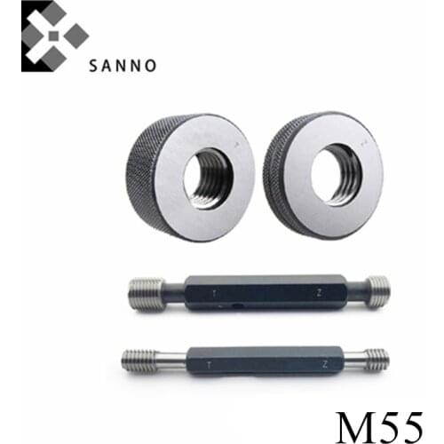 Free shipping M55x5.5x4x3x2.5x2x1.5x1.25x1x0.75x0.5 6G 6H thread plug ring gauge go & nogo round screw plug O gauge