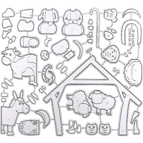 Christmas Jesus Metal Cutting Dies Stencil DIY Scrapbooking Album Paper Card Template Mold Embossing Decoration