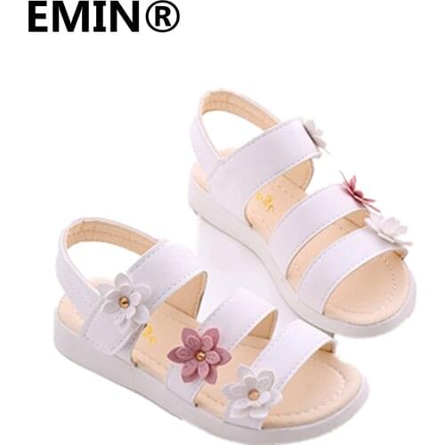 Girls Sandals 2021 Summer New Korean Princess Candy Color Beach Casual Fashion Flower Decorative Shoes