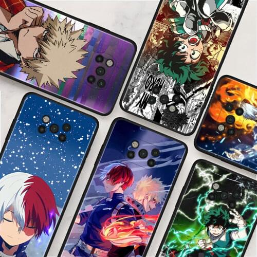 My hero academia art Silicone Soft Pnone Case For Xiaomi Mi Poco X3 NFC Pocophone F1 M3 Pro 5G F3 Back Cover Fundas Housing