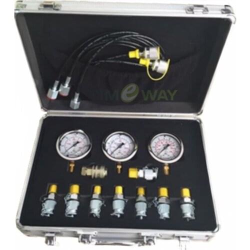 Precise maintenance and inspection of excavator big pump hydraulic oil seismic test pressure gauge set