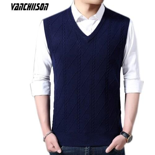 VANCHIISON Mens Wool Sweaters