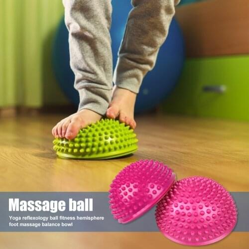 Yoga Half Ball Trigger Point Hand Foot Massage Ball Physiotherapy Exercise Stepping Stones PVC Balance Pods Muscles Relax
