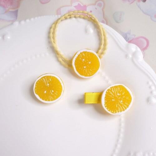 Fresh Lemon Barrettes Cute Japanese and Korean Ins Headdress Side Hairpin Summer Clip Bangs Lolita Hair Accessories