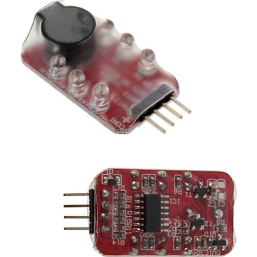1pcs 7.4V-11.1V 2S-3S Cell Lipo Battery low voltage Alarm Buzzer Speaker LED indicator Dropship