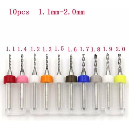 High Quality Mini 10Pcs/Set 3.2mm Tungsten Steel Twist Drill Sculpture Mold PCB MST CNC Jewelry Bits Kit