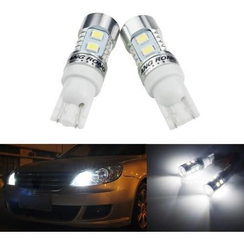 ANGRONG 2pcs T10 W5W SAMSUNG LED 501 147 152 158 Bulb Sidelight Reverse Light Daytime Running Light Lamp White 6000K