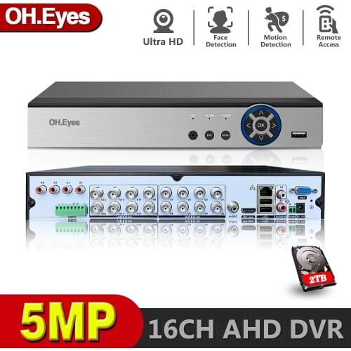 4CH /8CH /16CH AHD Security CCTV DVR H.264 5MP/4MP AHD CVI TVI Analog IP Camera5 5MP 4.0MP Hybrid Video Recorder HD Video Output