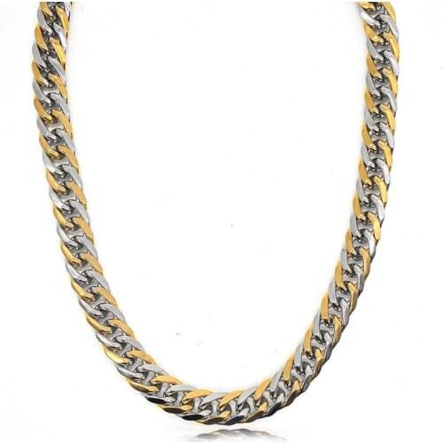 AMUMIU Lose Money Promotion! Fashion Long Men Necklace Chain Link Byzantine Necklace Men Jewelry HZN173