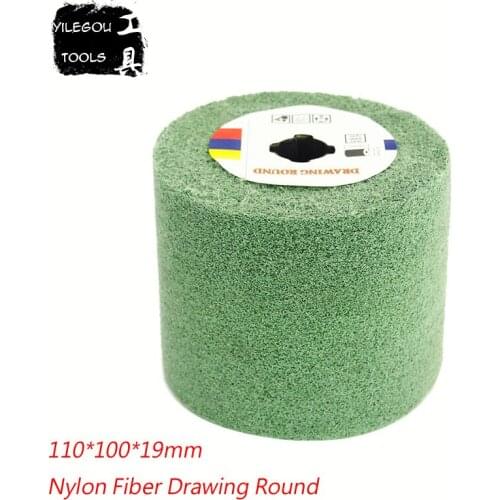 Free Shipping 110mm Nylon Fiber Drawing Round 110*100*19mm Drawing Fiber Wheel For Metal Polisher