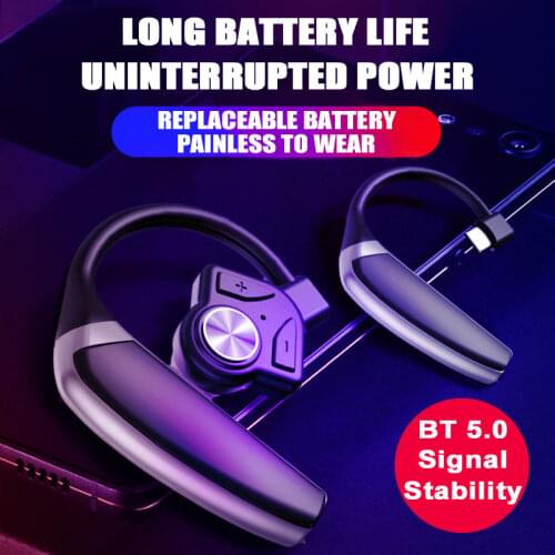 Wireless Earphone Bluetooth Handsfree Earbuds Headset Earpiece Calls Remind For All Phone With Mic For Driving Traveling Sports