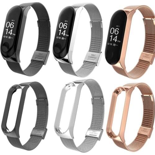 Wrist Band for Mi Band 6 5 4 and 3 Strap Metal Bracelet Smart Bracelet Accessories for Xiaomi mi band Xiami Xaiomi Xaomi Xiomi