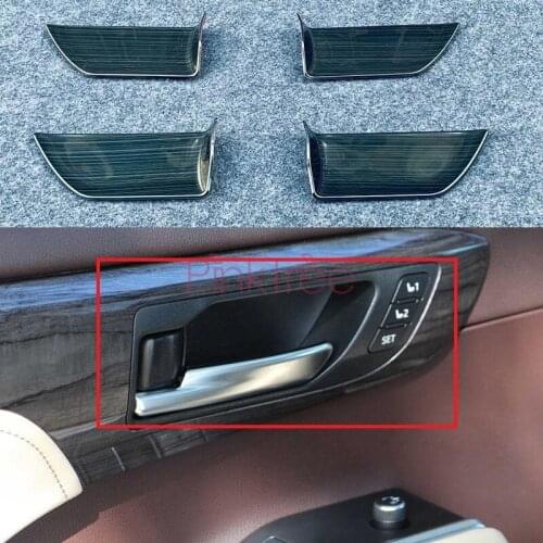Chrome Inner Door Handle Catch Cover Bowl Cup Trim Decoration Car Styling For Toyota Highlander XU70 2020