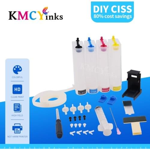 KMCYinks Bulk Ciss Ink System Tank for HP 140 for HP140 for Photosmart C4583 C4283 C4483 C5283 D5363 Printer Cartridge Diy kit