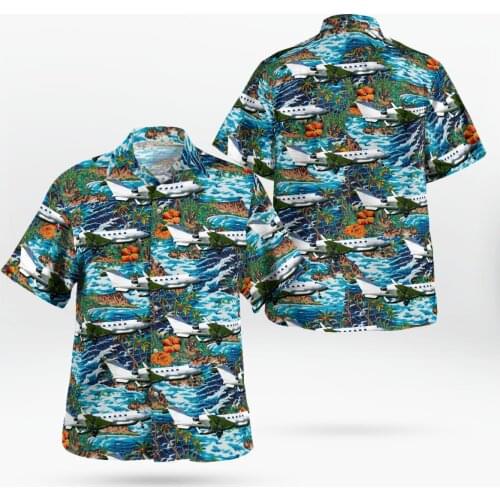 Cool Plane 3D Beach Hawaiian 2021 Summer Men Shirt Short Sleeve Shirt Streetwear Oversized 5XL Camisa Social Chemise Homme-140