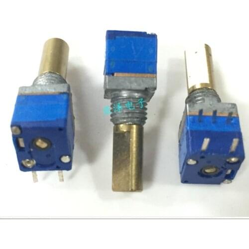 Original new 100% import RK08 type precision potentiometer with switch A5K shaft length 15MM radio volume potentiometer A502