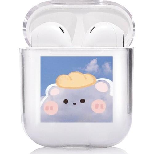 Clear Case For Airpods Cute Transparent Case For AirPods 1/2 Case Soft Silicone Wireless Bluetooth Earphone Cover Air Pods