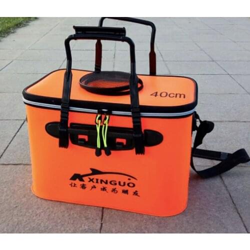 Fishing bucket live fish bucket eva thickened folding bucket fishing gear fishing box fishing supplies
