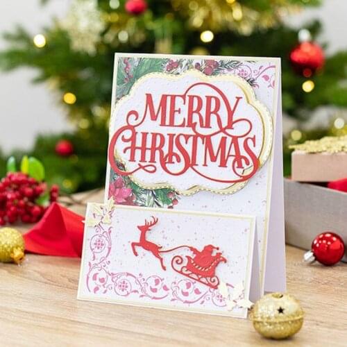 Panalisacraft Christmas sentiment Metal Cutting Dies Stencils for DIY Scrapbooking/album Decorative Embossing DIY Paper Cards