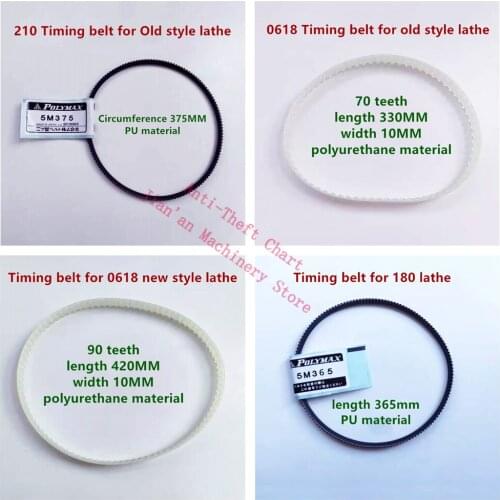 Special Belt for Mini Lathe Model 0618 Lathe Belt Fozhu Machine Belt Fozhu Machine Drive Belt CJ0618 180 210 Lathe