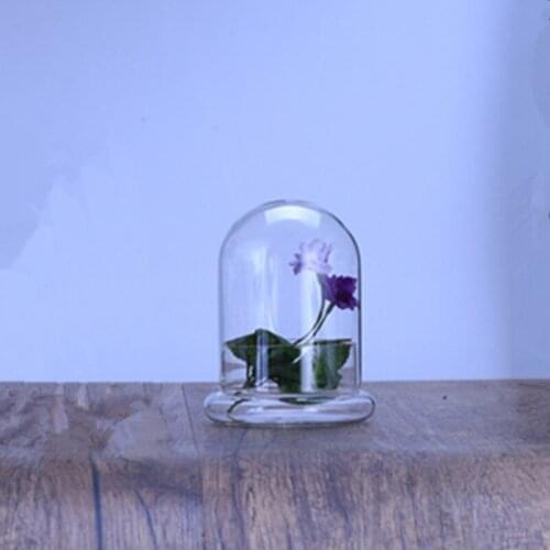 8*6cm Mini Size Fission Glass Dome Home Decoration Creative Cover Vase DIY Friend Favor Gift Wedding Prop