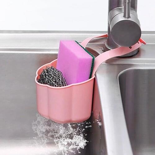 Portable Kitchen Sink Drain Rack Sponge Soap Debris Rack Plastic Hanging Storage Basket Faucet Organizer Shelf Home Kitchen Tool
