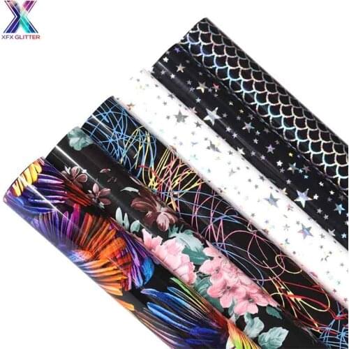 XFX HTV Free Shipping 50x150cm Cricut Flower Heat Transfer Vinyl 3D Pattern HTV Vinyl Pattern Iron on HTV Vinyl for DIY T-Shirts