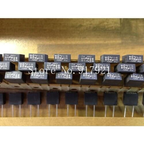 [ZOB] The United States Bussmann BUSS T 1A250V SS-5 black plastic electric circuit board type fuse tube --200pcs/lot