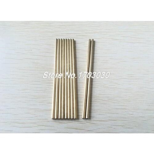 DIY RC Toy 3mm Dia 90mm Long Brass Solid Round Rod Bar Shaft 10Pcs