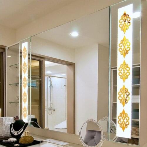 M17D 10pcs Self-adhesive Tiles 3D Mirror Wall Stickers Wall Decal Home Decoration Living Room Balcony Poster