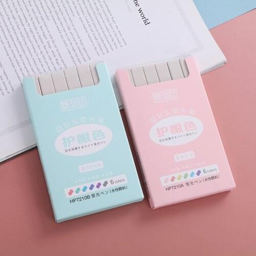 36 pcs/lot Kawaii Solid Color Eye Protection Highlighter Cute Drawing Marker pens Promotional Gift Office School Supplies