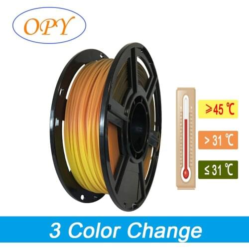 3D Temperature Color Change Filament Gradient 1.75Mm 1Kg 10M 100G Plastic Oliver Green Red Yellow Gray White