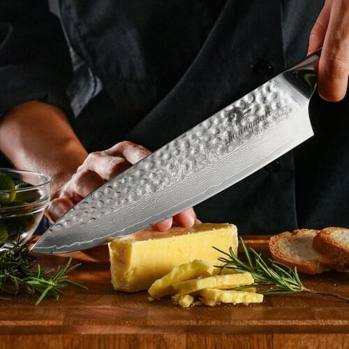 8‘’ Utility Chef Knive Forge VG10 Damascus Steel Cleaver Kitchen Knife Slicing Gift Knifes Home Cook Tool With Ironwood Handle