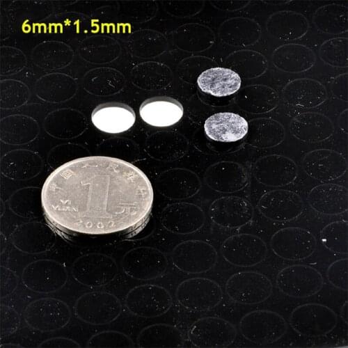 200pcs 6mm*1.5mm black self adhesive soft anti slip bumpers silicone rubber feet pads great silica gel shock absorber