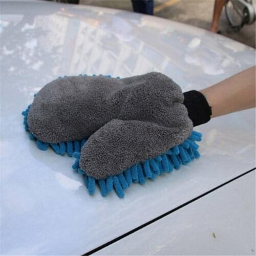Double-Sided Chenille Car Wash Gloves Car Styling Cleaning Brush Car Motorcycle Cleaning Maintenance Gloves