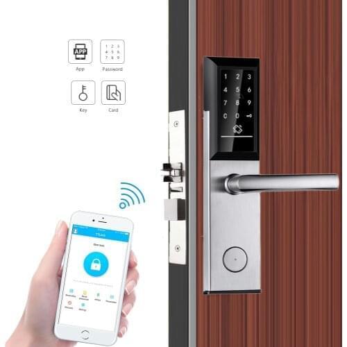 Bluetooth TTLock App Electronic Digital Door Lock Wifi Control Touch Keypad Code RFID Card Keyless Entry Smart Door Locks